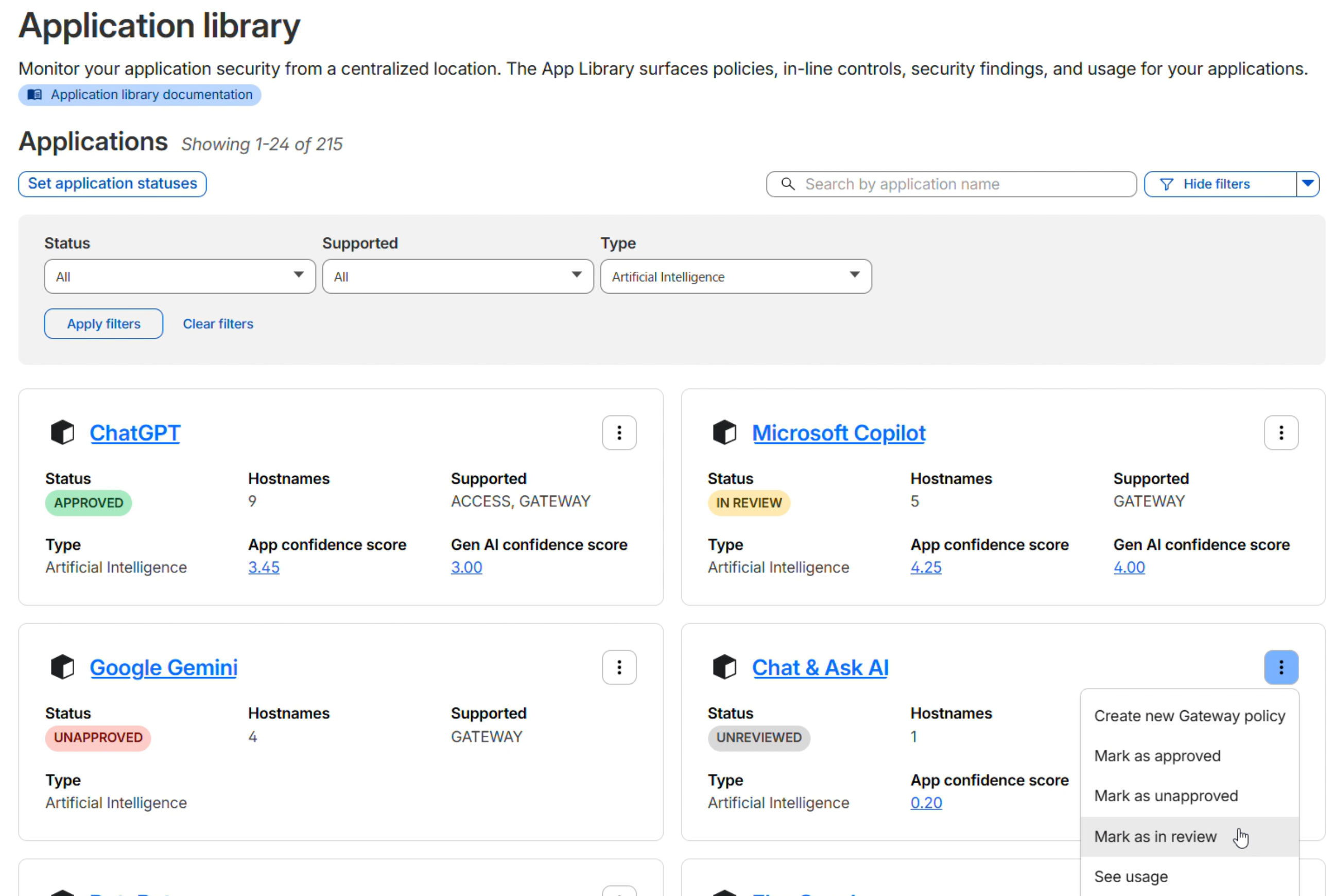 Application library イメージ